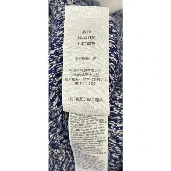 Vintage Navy Hooded Abercrombie And Fitch Cotton Sweater Size Small Ladies - Picture 4 of 4